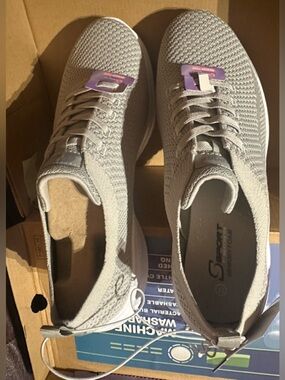 Comfort Knit Slip-On Sneakers - Light Gray, Skechers Sport size 11